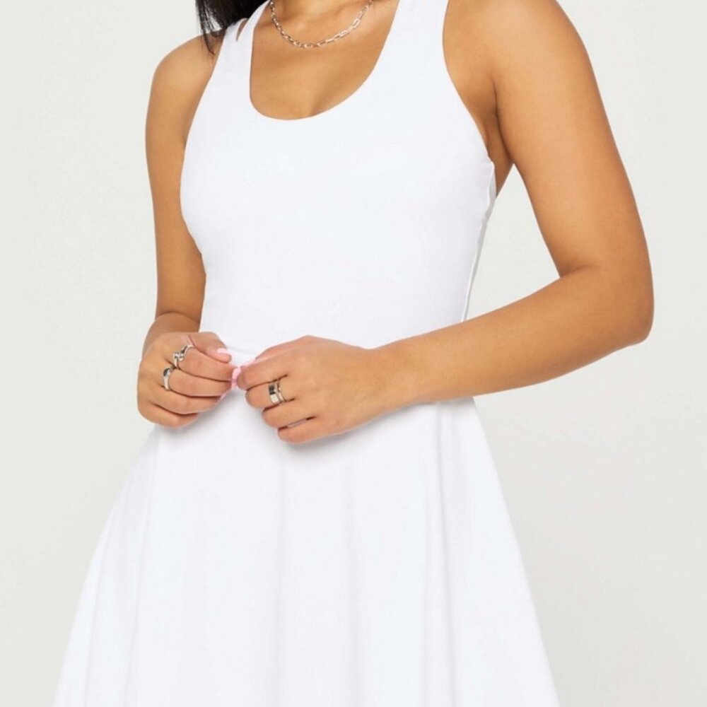 Fabletics Boost Performance Dress Classic Mini - White Size S NWT